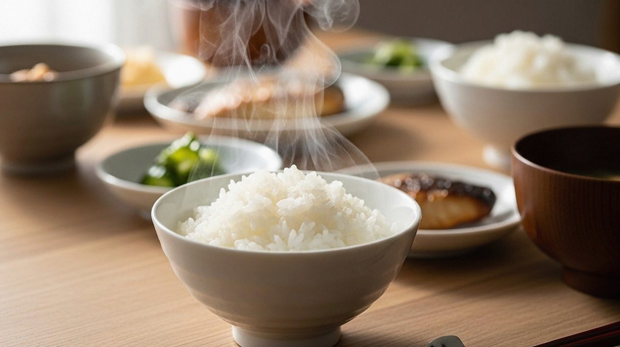 炊きたてご飯を中心にした和の食卓