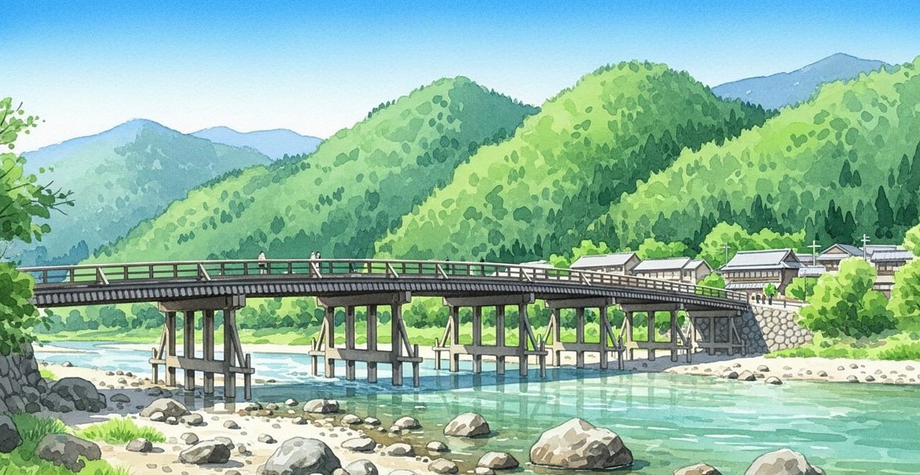 京都 歩かない観光・渡月橋