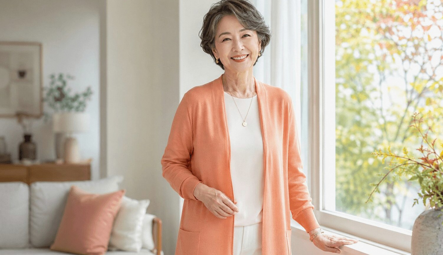 60代でカーディガンが似合わないは思い込み？若見えのコツと選び方