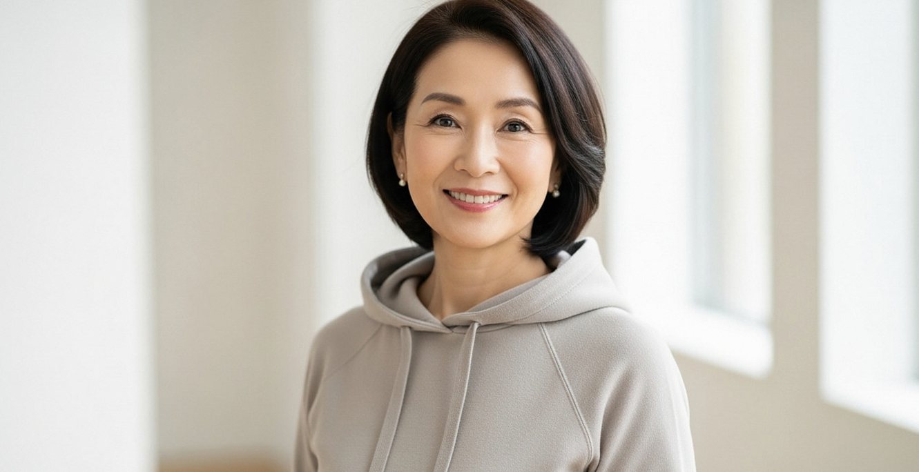 60代女性(レディース)に似合うパーカーの選び方
