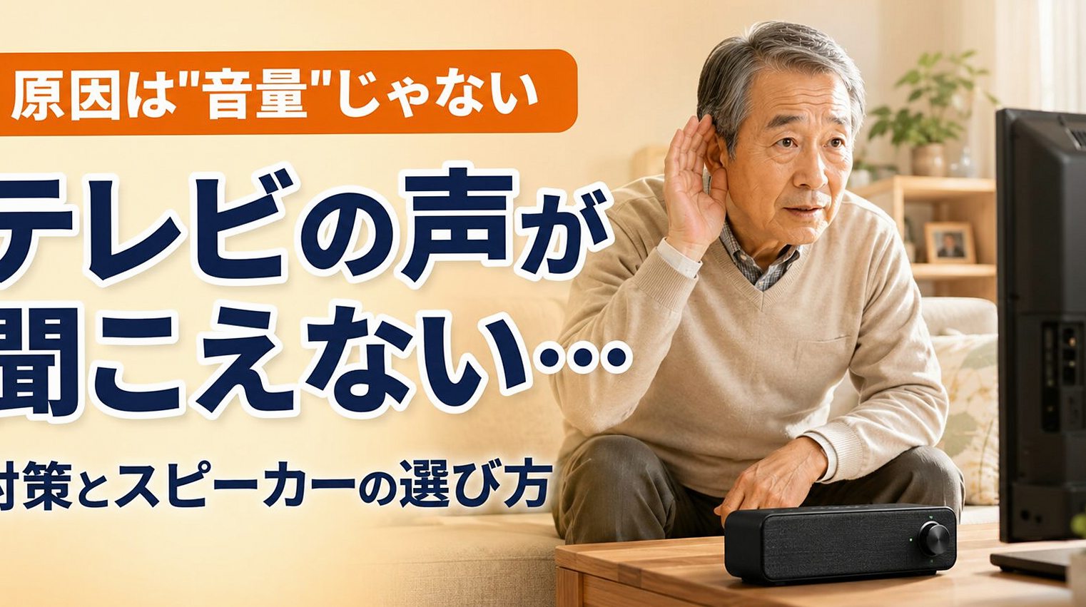 高齢者のテレビが聞こえない！対策とスピーカーの選び方